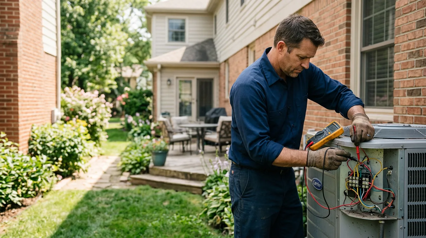 HVAC technician working near Kansas, OH